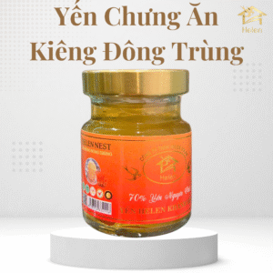 Yến Chưng Ăn Kiêng Đông Trùng (70% Yến) set 10 hũ 75ml