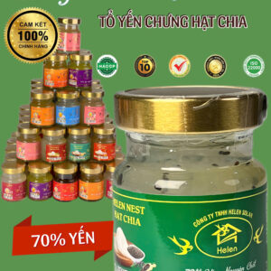 Yến Chưng Hạt Chia (70% Yến) set 10 hũ 75ml