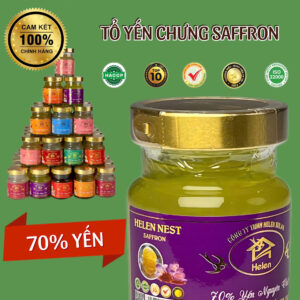 Yến Chưng Saffron (70% Yến) set 10 hũ 75ml