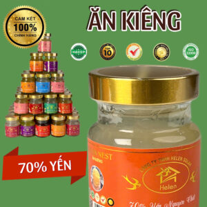 Yến Chưng Ăn Kiêng Ít Đường (70% Yến) set 10 hũ 75ml