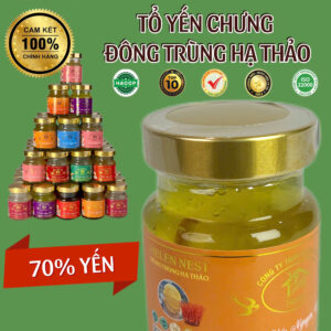 Yến Chưng Đông Trùng Hạ Thảo (70% Yến) set 10 hũ