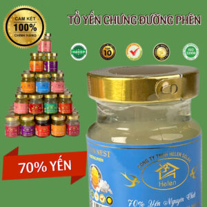 Yến Chưng Đường Phèn (70% Yến) set 10 hũ 75ml
