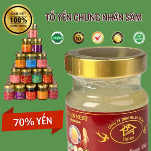 Yến Chưng Nhân Sâm (70% Yến) set 10 hũ 75ml