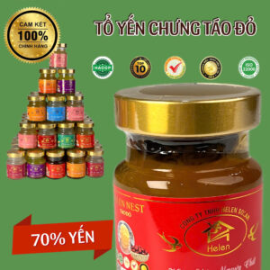 Yến Chưng Táo Đỏ (70% Yến) set 10 hũ 75ml