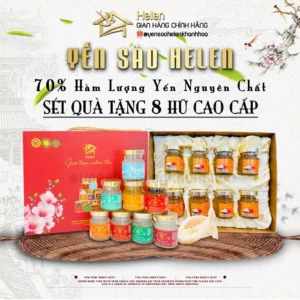 Hộp quà 8 hũ yến chưng 70% (demo)