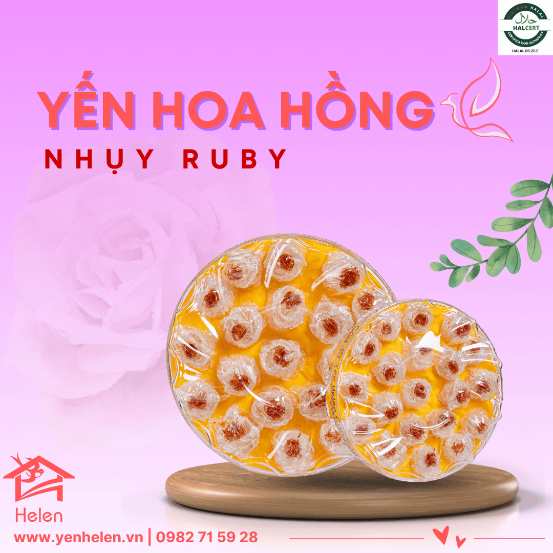 Yến hoa hồng nhụy ruby (100g)